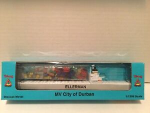 New Tri-ang Minic Ships Ellerman With Containers. Diecast. Mv City Of Durban