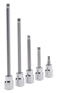 Genius Tools 1/4" Dr. 1.6 x 9.0mm Slotted Bit Socket, 180mmL - 310+1790 - Picture 1 of 1