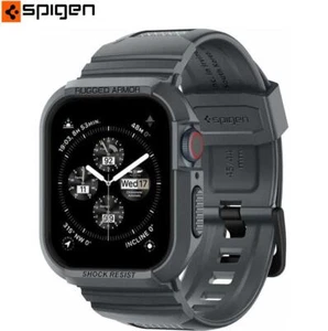 Etui ochronne z bransoletą do zegarka 9/8/7/6/5/4/SE 45/44mm Case Cover Spigen Szary - Zdjęcie 1 z 12