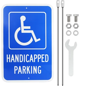 Handicap Parking Sign–18" x 12" Aluminum Safety Warning Signfor Parking Lots - Picture 1 of 10