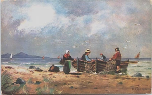 Beautiful Landscape Art Sea Beach Vintage Postcard B230 - Picture 1 of 2