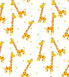 Printed Polycotton Craft Fabric Material - GIRAFFES - Picture 1 of 2