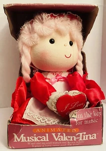 Vintage Animated Musical Valen-Tina Wind Up & Move - Turn the Key for Music - Picture 1 of 17