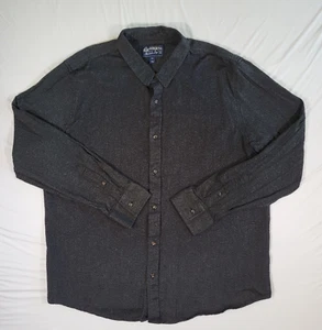 American Rag Shirt Button Up Mens XXL Soft Twill Long Sleeve Heathered Black - Picture 1 of 15
