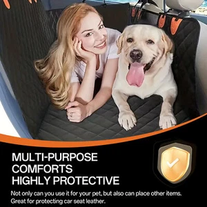 Cubierta de asiento para perro hamaca para asiento trasero duradero impermeable coche camión SUV cinturón de seguridad - Imagen 1 de 8