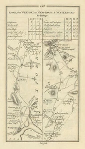 #149 Road from Wexford to New Ross & Waterford. Taghmon. TAYLOR/SKINNER 1778 map - Picture 1 of 2