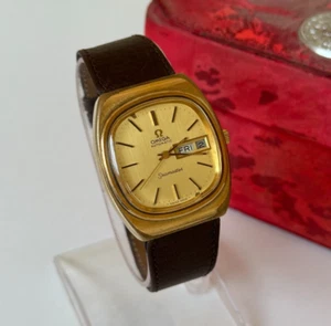 1980's Vintage Omega Seamaster Watch Automatic 1660211 Gold Filled w/box 35*40mm - Picture 1 of 24