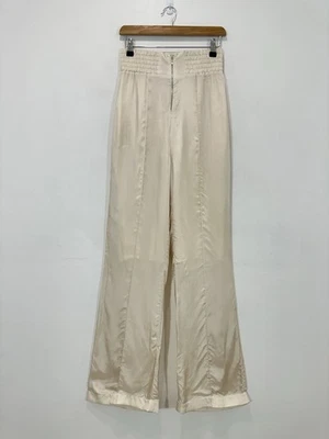 Pantalones Alice McCall Blue Moon para mujer AU 8 (27x33) Oyster tiro alto forrados viscosa NUEVO Foto 1 de 4