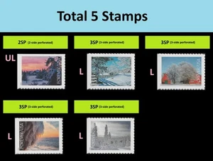 US 6038-6042 Winterlandschaften F Single Set 5 UL-L MNH 2025 - Bild 1 von 6