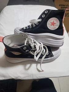 Converse All Star Move Color Pop Platform Sneakers Size 4.5 Black & Pink Salt - Picture 1 of 7