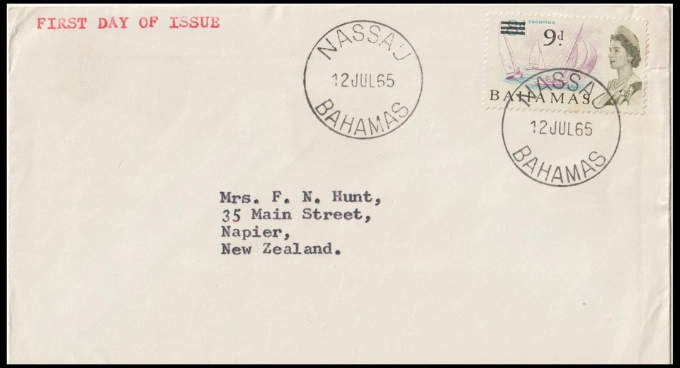 BAHAMAS 1965 9d FDC (VF) - Image 1 of 1