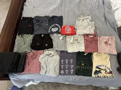 Chick-fil-A Uniforms Lot Women's Medium Polo Button Up T-Shirt Pants Size 10 - Image 1 of 4