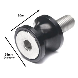 Black Motorcycle Racing Swingarm Spools M8 For Kawasaki Z400 2019 2020 21 22 23 - Picture 1 of 5