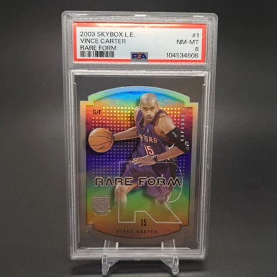 2003-04 SkyBox LE Rare Form #1 Vince Carter RAPTORS PSA 8 - Image 1 of 2