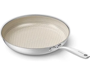 Redchef Non Stick Frying Pan Hybrid 11 Inch Ceramic Tri-Ply Stay Cool Handle - Picture 1 of 9