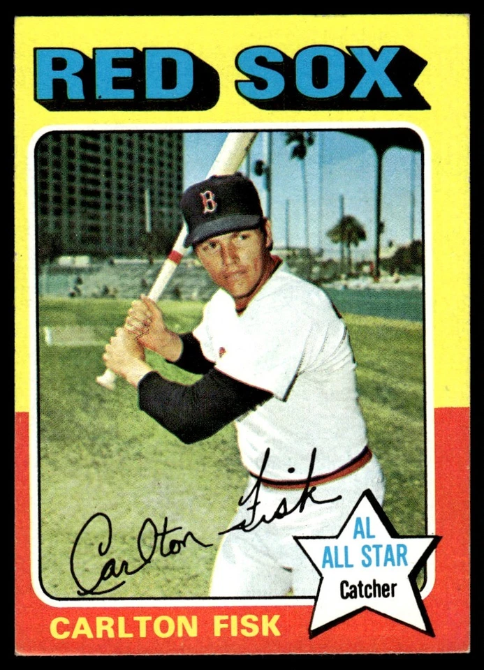 1975 Topps Carlton Fisk Boston Red Sox #80 - Image 1 of 2