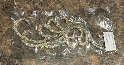 Nuevo en paquete apliques de diamantes de imitación de 8 x 2,5 pulgadas Foto 1 de 2