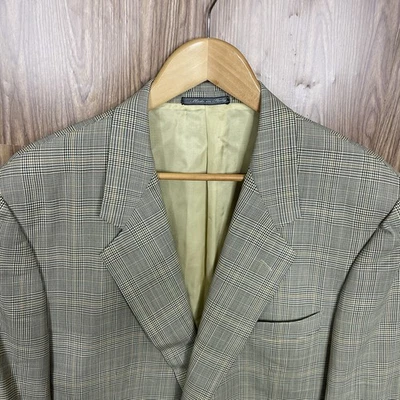 Casaco esportivo masculino Corneliani Saks Fifth Avenue 42R verde multicolorido feito na Itália - Imagem 1 de 4