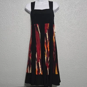 R&M Richards Damen Vintage Y2K Babydoll Kleid Größe 12 vielseitig künstlerisch psychedelisch - Bild 1 von 6