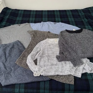 Eileen Fisher Bundle Of 6 Tops Sweaters XL Linen Cashmere Hemp Pants Cotton - Picture 1 of 16