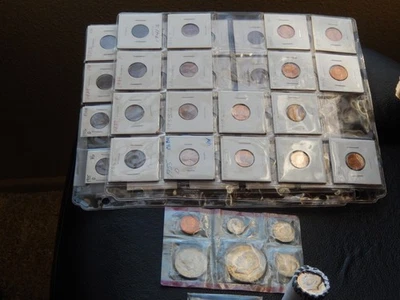 LincolnPenny collection, Memorial piece, 1976 unc. 6 coins, 2018 $10roll unc 50c - Image 1 of 4