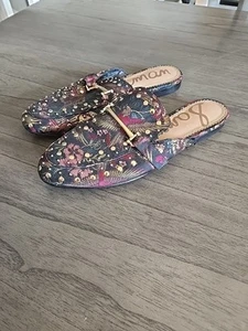 Sam Edelman Broccato, Mules con borchie dorate taglia 10 - Foto 1 di 5
