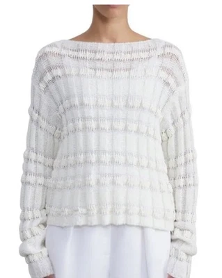 Lafayette 148 New York Cloud Natural Wool & Silk-Blend Sweater Women's L - Image 1 of 4