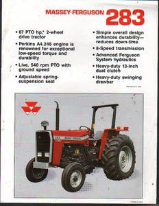 Folleto de tractor Massey-Ferguson "283" 67 hp - Imagen 1 de 1