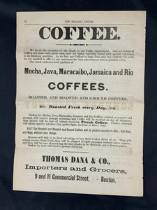 Zeitschriftenanzeige* - 1881 - Thomas Dana & Co., - Boston, MA - Coffee - Bild 1 von 1