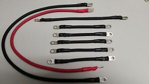 94 and up ezgo golf cart battery cables 4 awg gauge cable 8 pcs. SAE J1127 RATED