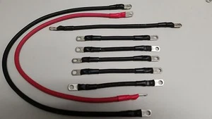 94 and up ezgo golf cart battery cables 4 awg gauge cable 8 pcs. SAE J1127 RATED - Picture 1 of 2