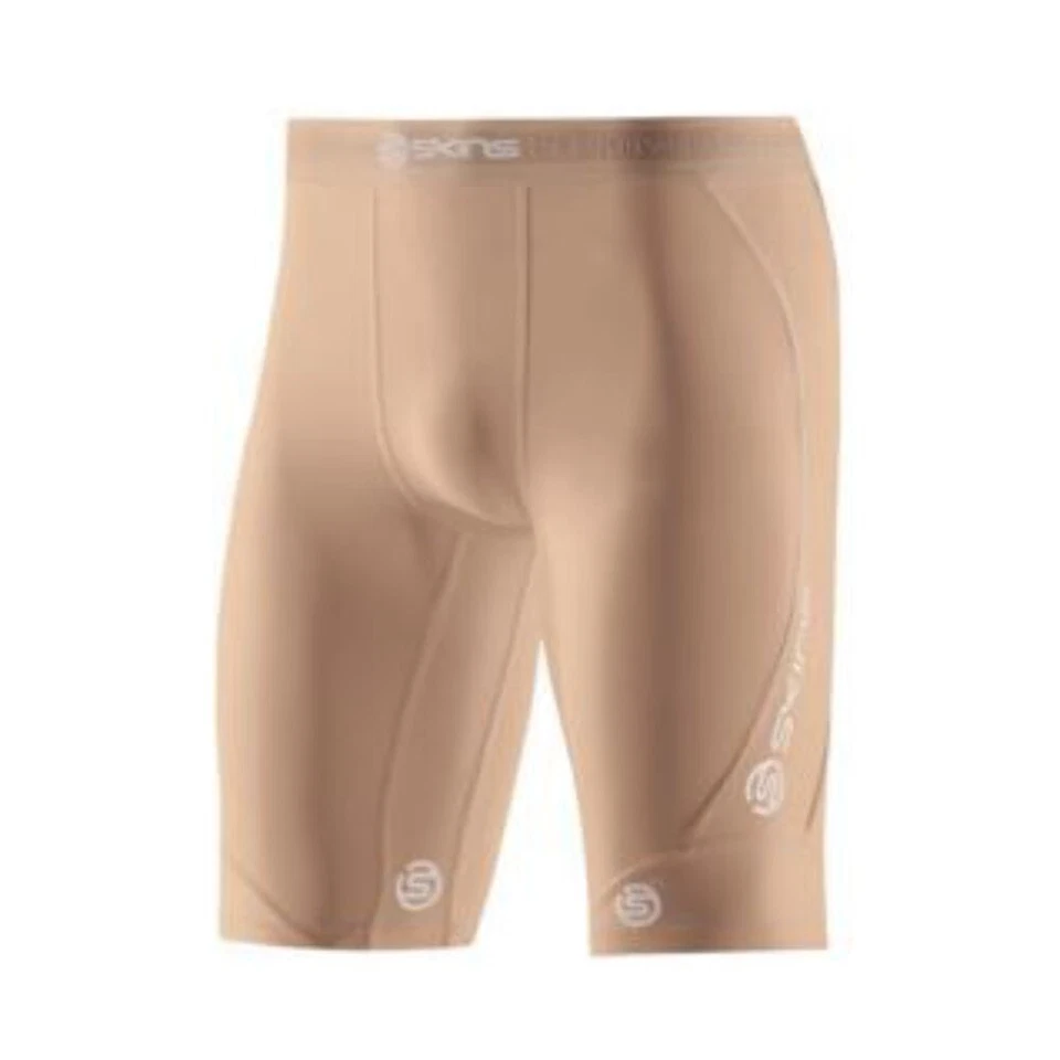 SUPER SALE | SKINS DNAMIC MENS COMPRESSION HALF TIGHTS - FLESH - Image 1 of 1