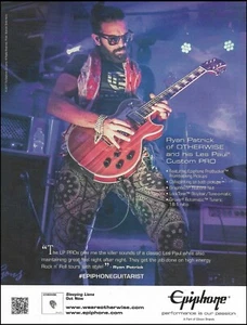 Ansonsten Ryan Patrick Signature Epiphone Les Paul Custom Pro Gitarre Werbedruck - Bild 1 von 3