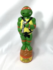 Teenage Mutant Ninja Turtles Bubble Bath Bottle 1990 Michelangelo Empty Vintage - Picture 1 of 7