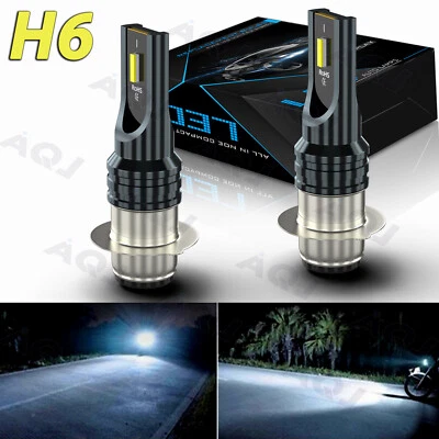 For Yamaha Grizzly 125 350 450 600 Xenon H6M LED Headlight Bulbs Ultra bright - Image 1 of 4
