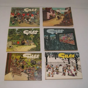 6x GILES VINTAGE CARTOON JOKE BOOKS - Picture 1 of 8