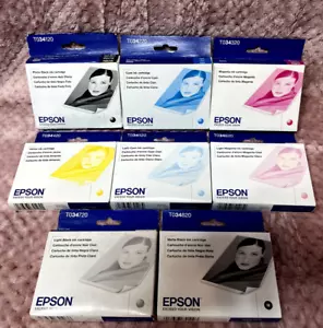 Expired 2016 - 2020 Genuine Epson Stylus Photo 2200 Ink Cartridge Full Set - Picture 1 of 5