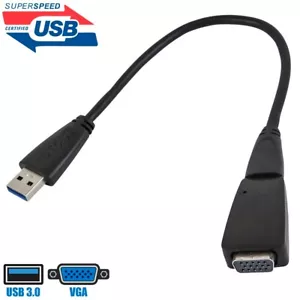 USB 3.0 to VGA External Graphic Card Video Adapter Converter 1920 x 1080p Win8/7 - Picture 1 of 3