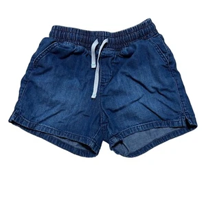 Cat & jack blue denim drawstring stretchywaist band shorts Girls L 10–12 1390 - Picture 1 of 5