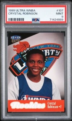 1999 Ultra WNBA Crystal Robinson Rookie Card PSA 9 New York Liberty - Image 1 of 2