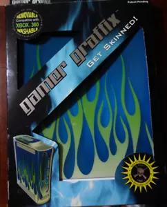 Gamer Graffix Geek Chic Get Skinned Blue Green Compatible With XBox 360 Sticker - Picture 1 of 2