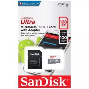 SanDisk 128GB micro SD SDXC Card For Samsung Galaxy A51, A21, A11, A71, A01 - Picture 1 of 1