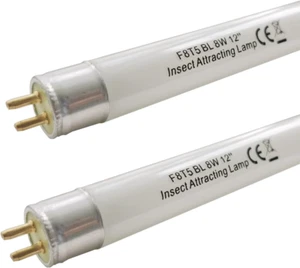 (2Pack) F8T5/BL 12 Inch Replacement Black Light Bulb, G5 Base, T5 F8W BL368 UVA - Picture 1 of 11