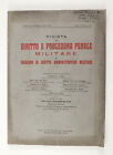 1939 Italy Journal OF MILITARY LAW and CRIMINAL PROCEDURE Italian ARMY