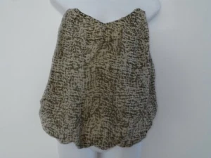 Love Sam Women's Beige Animal Print Overlay Strapless Bubble Top Sz XS  - Picture 1 of 9