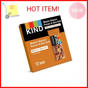 KIND Nut Bars, Maple Glazed Pecan & Sea Salt, Healthy Snacks, Gluten Free, Low S - Picture 1 of 2