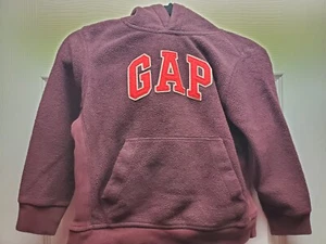 GAP Boys' Warm Burgundy Hooded Fleece Sweatshirt size 6/7 - Picture 1 of 4