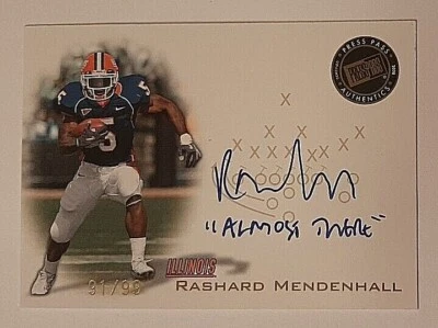 2008 Press Pass Gold Signatures Inscpit Rashard Mendenhall Rc Auto #91/99 1 of 5 - Image 1 of 3