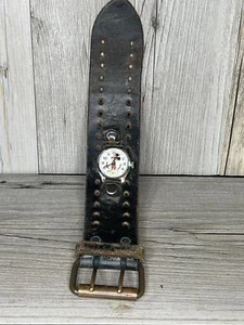 Vintage Mickey Mouse Leather Watch Strap - Picture 1 of 4