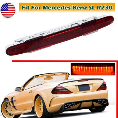 Para Mercedes SL R230 2001-2012 SL500 SL600 3ª Tercera Freno Luz LED Lámpara de Parada Foto 1 de 4